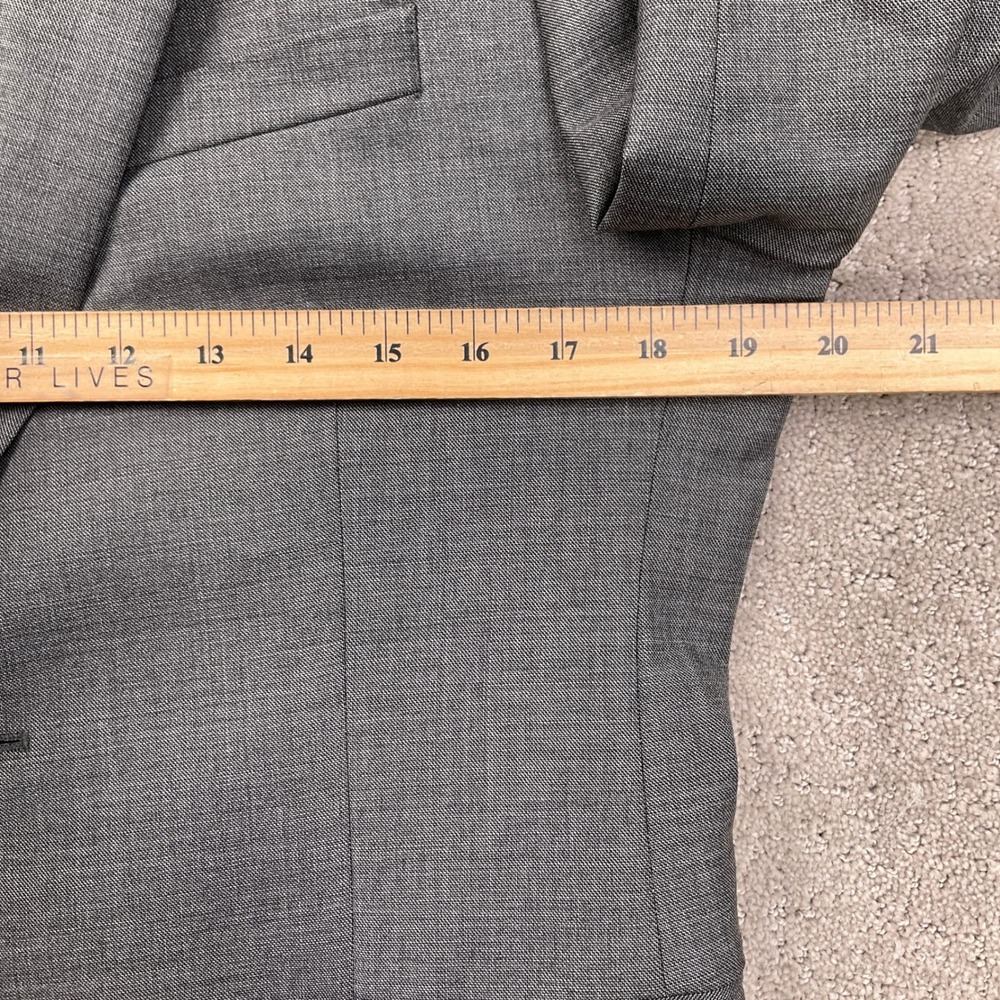 Banana Republic Blazer Mens 38S Gray Tessuto Marzotto Slim Fit 2 Button Jacket - Picture 7 of 11